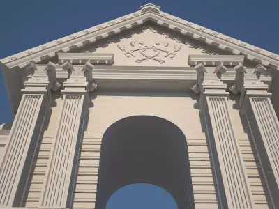 Ornamental gate Medieval danish building architecture gate india 3D model