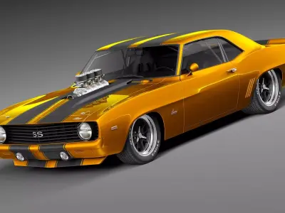 Chevrolet Camaro SS Street Rod 1969 3D model
