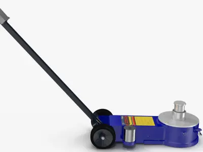 Floor Jack Blue Low-poly 3D model