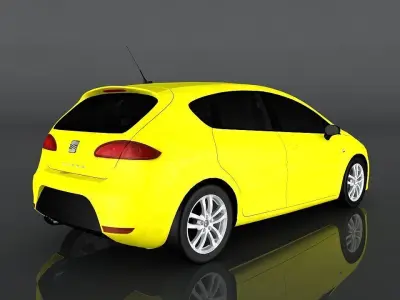 Seat Leon Cupra Low-poly 3D model