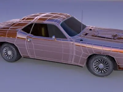 Plymouth Hemi Cuda 1971 Free low-poly 3D model