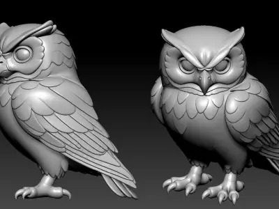 Owl model - Night owl decor - 3D print 3D print model