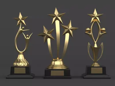 Gold Trophy Cup 3D model purchase