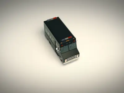 Low Poly SWAT Van 01 Low-poly 3D model