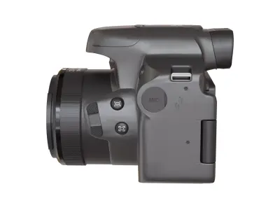 DSLR Camera Low-poly 3D model