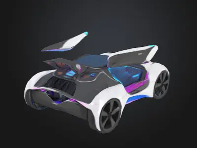 futuristic car 3D print model