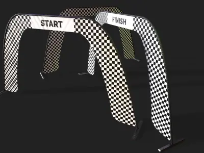 Race Air Gate - Game Ready Low-poly 3D model