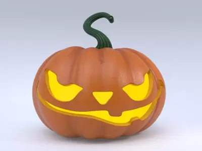 Halloween Pumpkin Low-poly 3D model