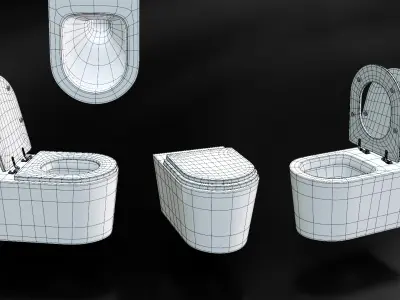 Toilet Bowl Pack 5 3D model