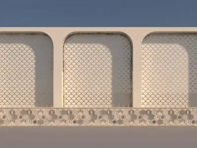 Bar with Mirror Work 3D model