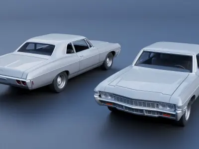 Chevrolet Bel Air 1968 3D print model