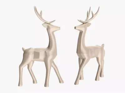 Christmas decorative reindeer 3D model