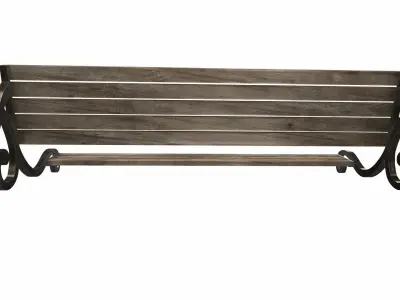 Street bench Free 3D model