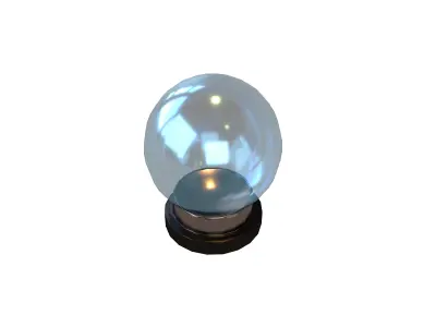 Crystal Ball V1 002 Low-poly 3D model