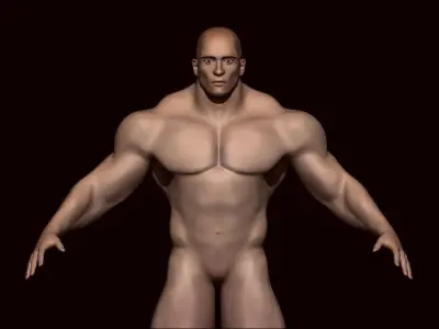 base mesh male  Low-poly 3D model