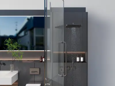 Vanity bathroom set 12 3D model