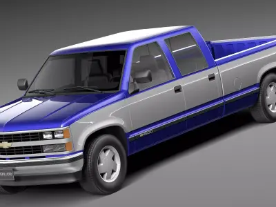 Chevrolet Silverado CrewCab 1988-1999 3D model