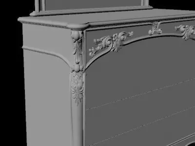 cabinet with mirror 3D model