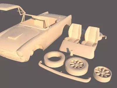 Sunbeam tiger 1966 printable model 3D print model