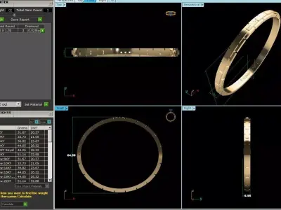 Band 3dm Render Details gold ring 3D print model