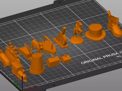 Vintage Monopoly Game Token Pieces Original 3D print model