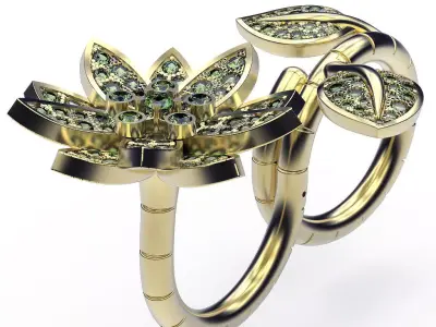 Ring Lotus 3D print model