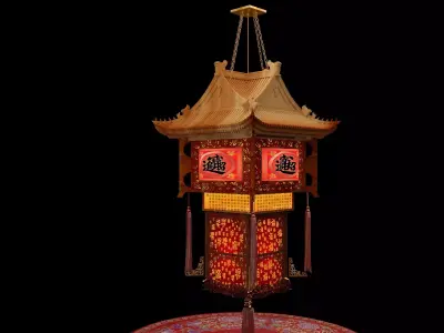 Chinese palace lantern  3D model shop