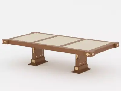 Luxury Solid Wood Table For Meeting Room By Modenese Interiors 3D model
