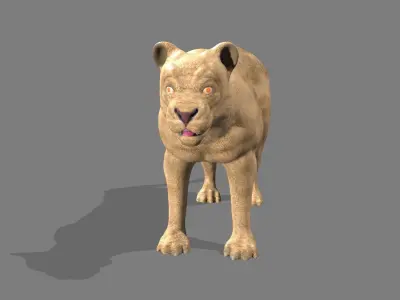 Lioness lion 3D model buy