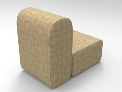 Hoppi Sofa Low-poly 3D model