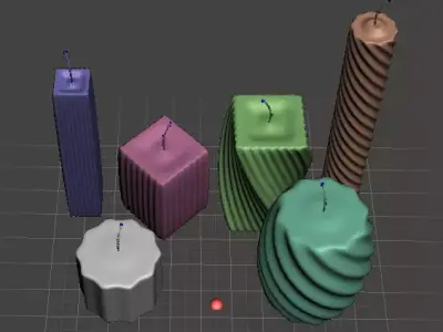 Decorative candles collection 3D print model