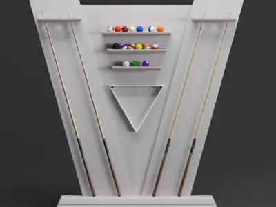 BILLIARD and  AIR HOCKEY TABLE 3D model