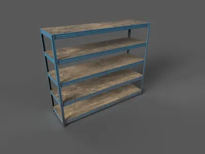 Storage Shelf Low-poly 3D model