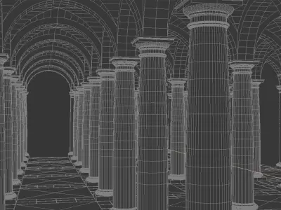 Arched Vaulted Gallery 3D model