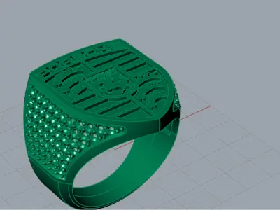 porsche man jewelry ring mr0183 3D print model