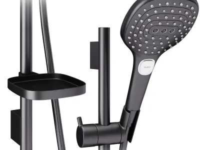 Faucets and shower systems Hansgrohe black set 169 3D model