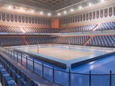 VR Volleyball Court Low-poly 3D model