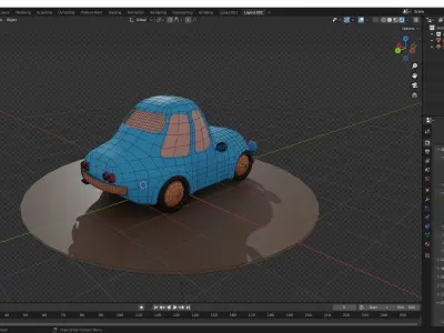 Cartoon Car Low-poly 3D model by gigantedoblender from CGTrader