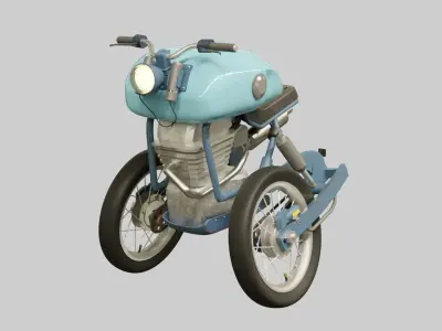 Bicycle concept Low-poly 3D model
