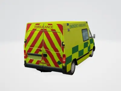 Low Poly UK Ambulance Low-poly 3D model