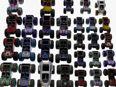 Vehicle car monster-truck 30x 3D model