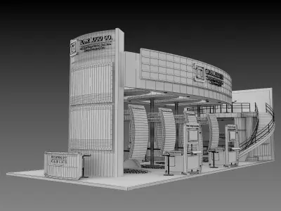 Booth Exhibition Stand a495a 3D model