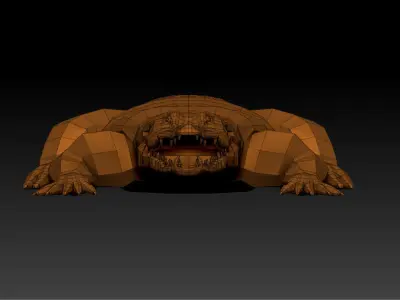 3D CROCODILE LOWPOLY Low-poly 3D model