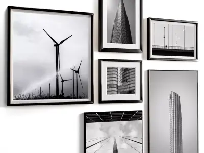 Minimal Photo Frame Set - 18 Low-poly 3D model