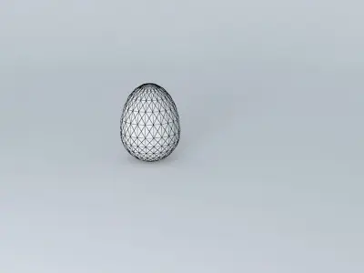 Structured Faberge egg with components Free 3D model