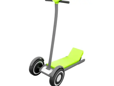 3d Kickboard mini economy 3-wheeled icon 3D model