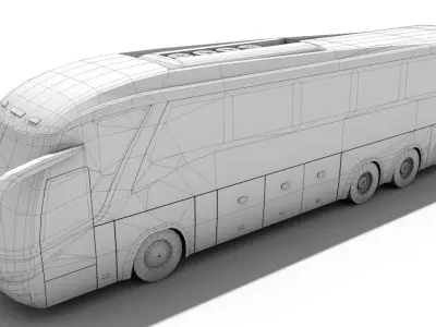 Highway Bus Low-poly 3D model
