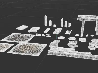 debris - PBR Low-poly 3D model