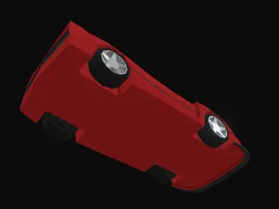 F40 Race Car Low Poly Low-poly 3D model