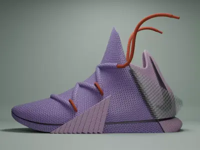 Nike shoe - Purple 3D model